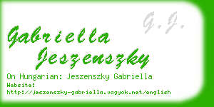 gabriella jeszenszky business card